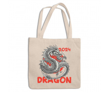 Эко-сумка шоппер с новогодним принтом 