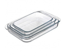 Набор стеклянных противней A-PLUS 3шт (1086)