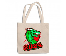 Эко-сумка шоппер с новогодним принтом 