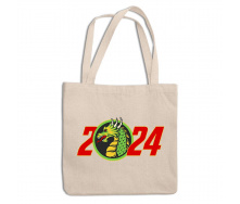 Эко-сумка шоппер с новогодним принтом 