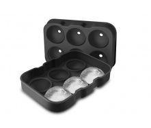 Форма для льда силиконовая Ice Шар 6 ячеек 18,5x12,5x4,6 см Черный (C051355)