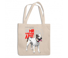 Эко-сумка шоппер с принтом для собачника 