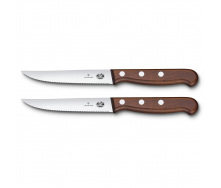 Набор ножей для стейка Victorinox Wood Steak Set 12 см 2 шт Коричневый (5.1230.12G)