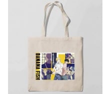 Эко-сумка шоппер с принтом Banana Fish - Банановая рыба 2 Кавун Бежевый