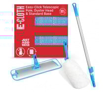 Набор швабра для мытья полов + насадка для пыли 2 в 1 e-Cloth Easy-Click Telescopic Pole+ Duster head 743541
