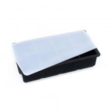 Форма для льда силиконовая Ice с крышкой Кубики 8 ячеек 21x11.5x5 см Черный (С051353)