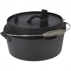 Чугунная кастрюля-гриль с крышкой BBQ Line 3,5 л Черный (518833)
