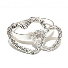 Кольца для салфеток No Brand Сердца 2 шт Silver (SH2)