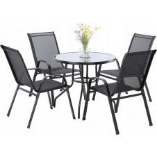 Комплект садовой мебели GardenLine Verona-4 Grey круглый стол 5 шт