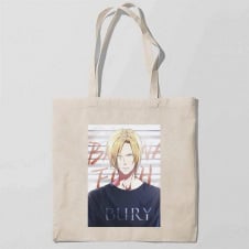 Эко-сумка шоппер с принтом Banana Fish - Банановая рыба 3 Кавун Бежевый