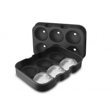 Форма для льда силиконовая Ice Шар 6 ячеек 18,5x12,5x4,6 см Черный (C051355)
