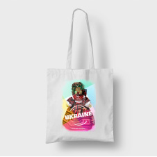 Эко-сумка шоппер с этническим принтом "Кукла-мотанка. Мотанка. Ukraine Motanka. Motanka doll" Кавун Бежевый