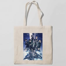 Эко-сумка шоппер с принтом Сериал Вторжение титанов Shingeki no Kyojin Кавун Бежевый