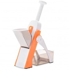 Ручная овощерезка-мультислайсер для овощей и фруктов Brava Spring Slicer 3 лезвия Оранжево-белый (2104618551)