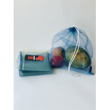 Мешки из сетки для продуктов желто-голубые VS Thermal Eco Bag 3 шт