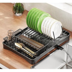 Сушилка для посуды с ковриком DRT К1 41.8х29.8 см Черный (H051318) Кропивницкий