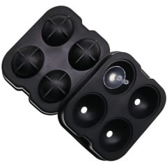 Форма для льда силиконовая Ice Шар 4 ячейки 12х12х4,5 см Черный (C051354) Дніпро