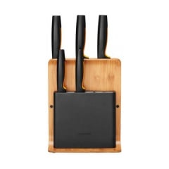 Набор кухонных ножей с бамбуковым блоком Fiskars Functional Form ™ 5 шт 1057552 Николаев