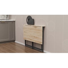 Стол раскладной Морис 900 Ferrum-decor 75x90x50 см Черно-бежевый (MORI902) Измаил