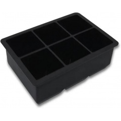Форма для льда силиконовая Ice Кубики 6 ячеек 16.7x11.5x5 см Черный (С051350) Київ