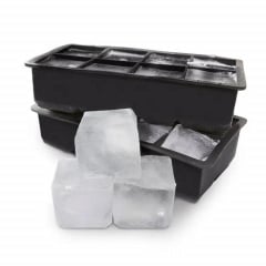 Форма для льда силиконовая Ice с крышкой Кубики 8 ячеек 21x11.5x5 см Черный (С051353) Молочанск