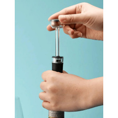 Пробка многоразовая для вина Cork 1 шт 2.5 х 1.5 х 8.5 см Black (H051392) Єланець