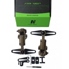 Крепления чебурашка для наушников H&M Peltor и Sordin на шлем Койот (2661299157) Киев