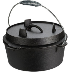 Чугунная кастрюля-гриль с крышкой BBQ Line 3,5 л Черный (518833) Полтава