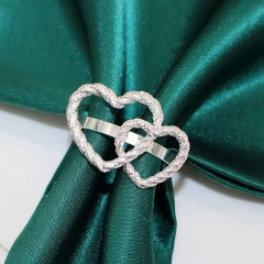 Кольца для салфеток No Brand Сердца 2 шт Silver (SH2) Бердичев