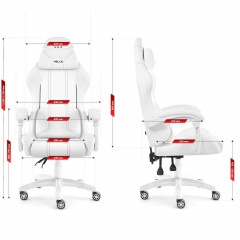 Компьютерное кресло Hell's HC-1014 White (5907196010392) Вишневое