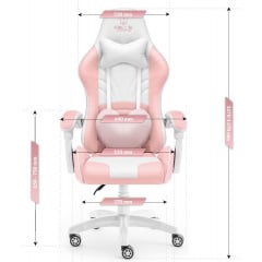 Компьютерное кресло Hell's Rainbow Pink-White (5904204981125) Ровно