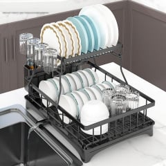 Сушилка для посуды с ковриком DRT К4 33х44 см Черный (H051321) Кропивницкий