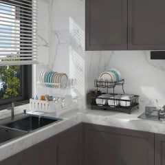 Сушилка для посуды с ковриком DRT К4 33х44 см Черный (H051321) Кропивницкий