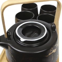 Чайный сервиз No Brand Мраморная роскошь 6 предметов Black 13155-83923 Куйбышево