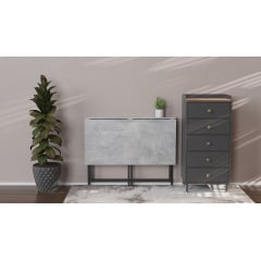 Стол раскладной Морис 900 Ferrum-decor 75x90x50 см Серый (MORI907) Ивано-Франковск