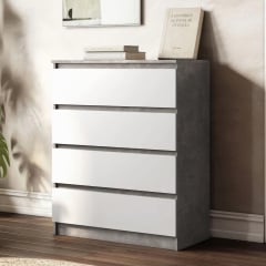 Комод No Brand NT-215 80x40x100 см Бетон-белый (13844059) Бровары