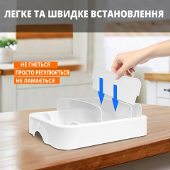 Органайзер для крышек No Brand 12х27х19 см Белый (ORKRSK-WHT-0373) Киев