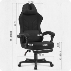 Компьютерное кресло CABRO C504 Black (5907196010767) Сумы