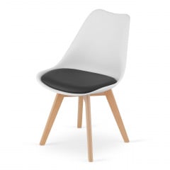 Кресло LEOBERT Mark 47х81.5 см White-Black Черкассы