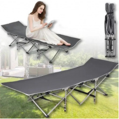 Раскладушка туристическая No Brand 190x68x36 см Серый (2104618598) Київ