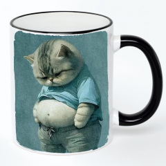 Чашка No Brand Cat 330 мл Разноцветный (chaska-cat-19) Черновцы