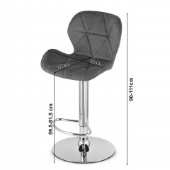 Барный стул LEOBERT WEST 111х45 см Grey Одесса