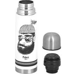 Термос Picture Organic Campei 0.5 л Черный-Белый Сумы
