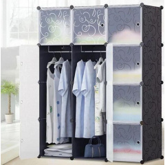Сборной модульный шкаф для белья и одежды RIAS МР 312-62А 110х37х146см Black-White Кропивницький