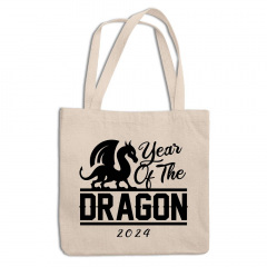 Эко-сумка шоппер с новогодним принтом "Year of the Dragon. Dragon 2024. Дракон 2024" Кавун ЭСШ001319 Луцк