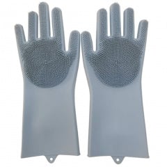 Перчатки силиконовые Kitchen Gloves for washing dishes для мойки посуды Grey (10508-hbr) Київ