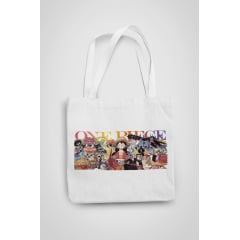 Эко-сумка шоппер с аниме принтом One Piece Ван-Пис Luffy Луффи и команда One Piece Кавун Бежевый Виноградов