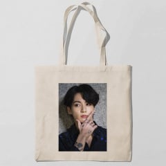 Эко-сумка шоппер с принтом Твой похититель Чон Чонгук - Jungkook Jeon 3 Кавун Бежевый Хмельницький