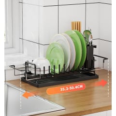 Сушилка для посуды с ковриком DRT К3 50.4х16.6 см Черный (H051320) Вишневое