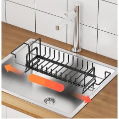 Сушилка для посуды с ковриком DRT К3 50.4х16.6 см Черный (H051320) Вишневое